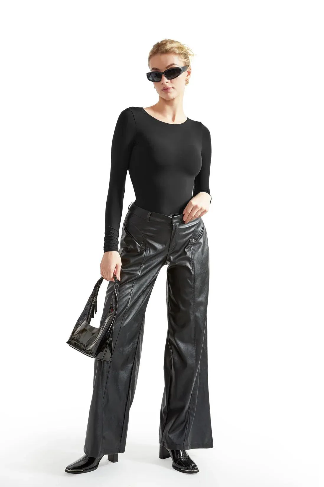 Flash Sales - Buttery Soft Crew Neck Bodysuit - Long Sleeve - Image 7