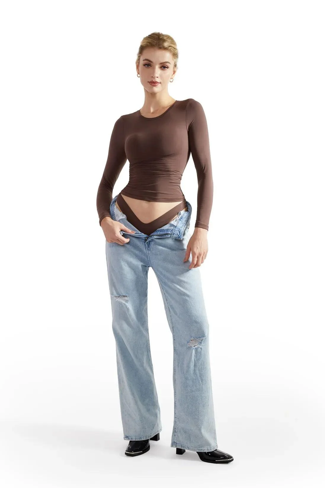 Buttery Soft Crew Neck Shirt - Long Sleeve - Image 19