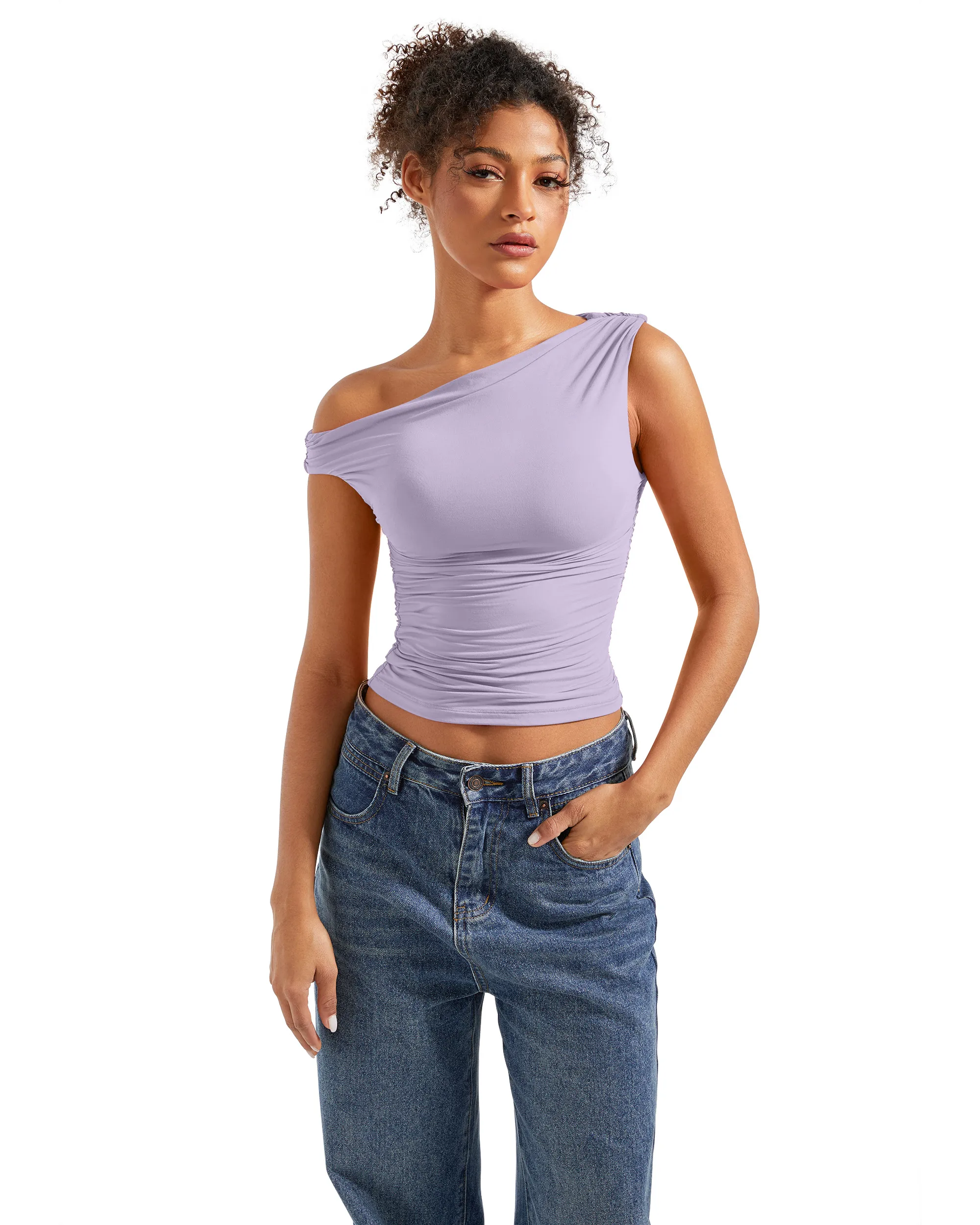 Buttery Soft Off Shoulder Shirt - Image 44