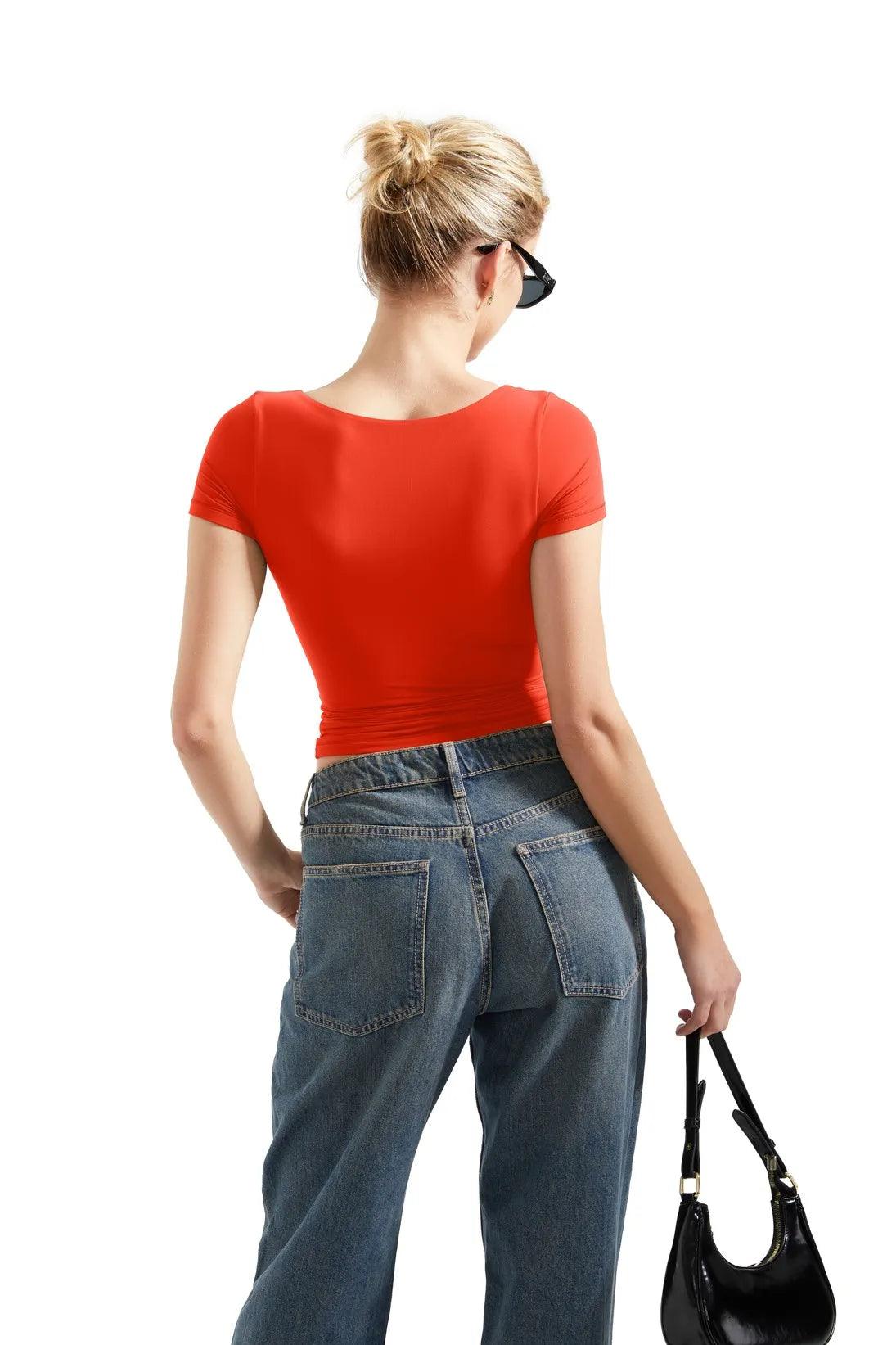 Buttery Soft Scoop Neck Shirt - Short Sleeve - Image 32