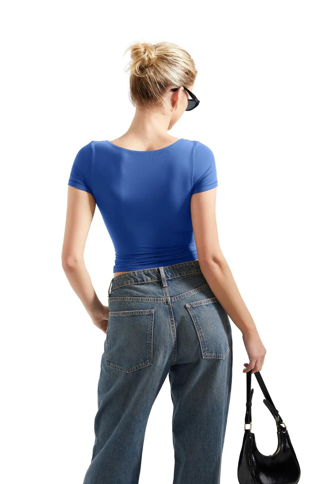 Buttery Soft Scoop Neck Shirt - Short Sleeve - Image 38