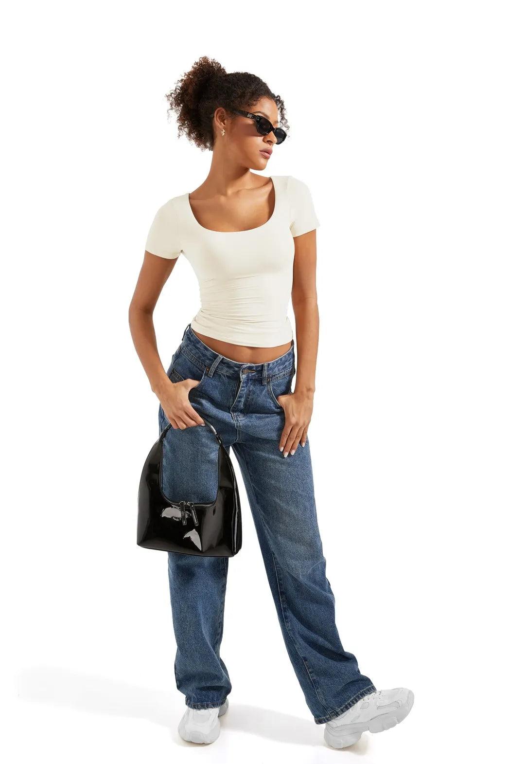 Buttery Soft Scoop Neck Shirt - Short Sleeve - Image 42