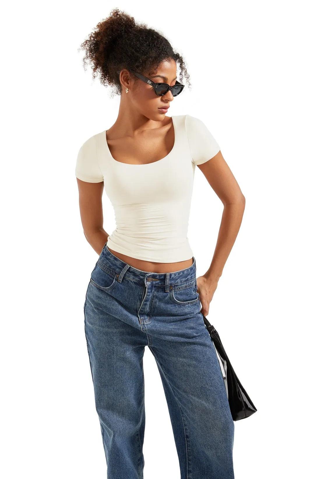 Buttery Soft Scoop Neck Shirt - Short Sleeve - Image 43