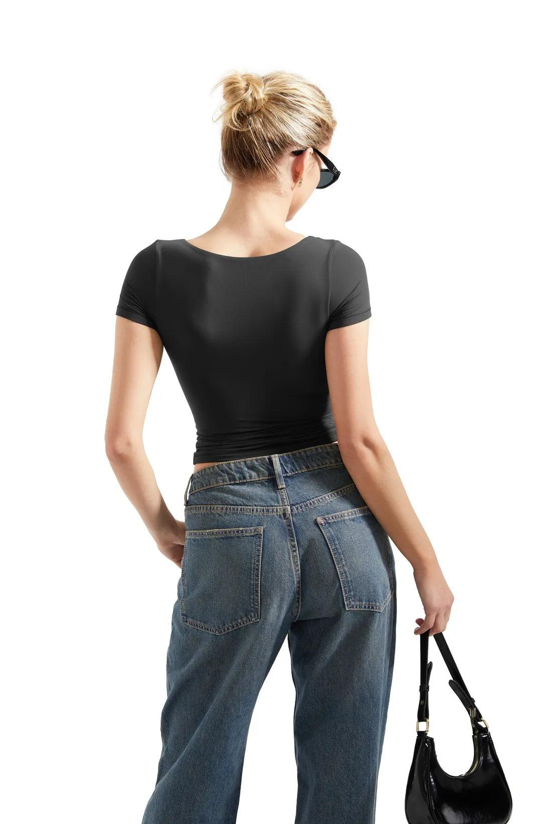 Buttery Soft Scoop Neck Shirt - Short Sleeve - Image 5