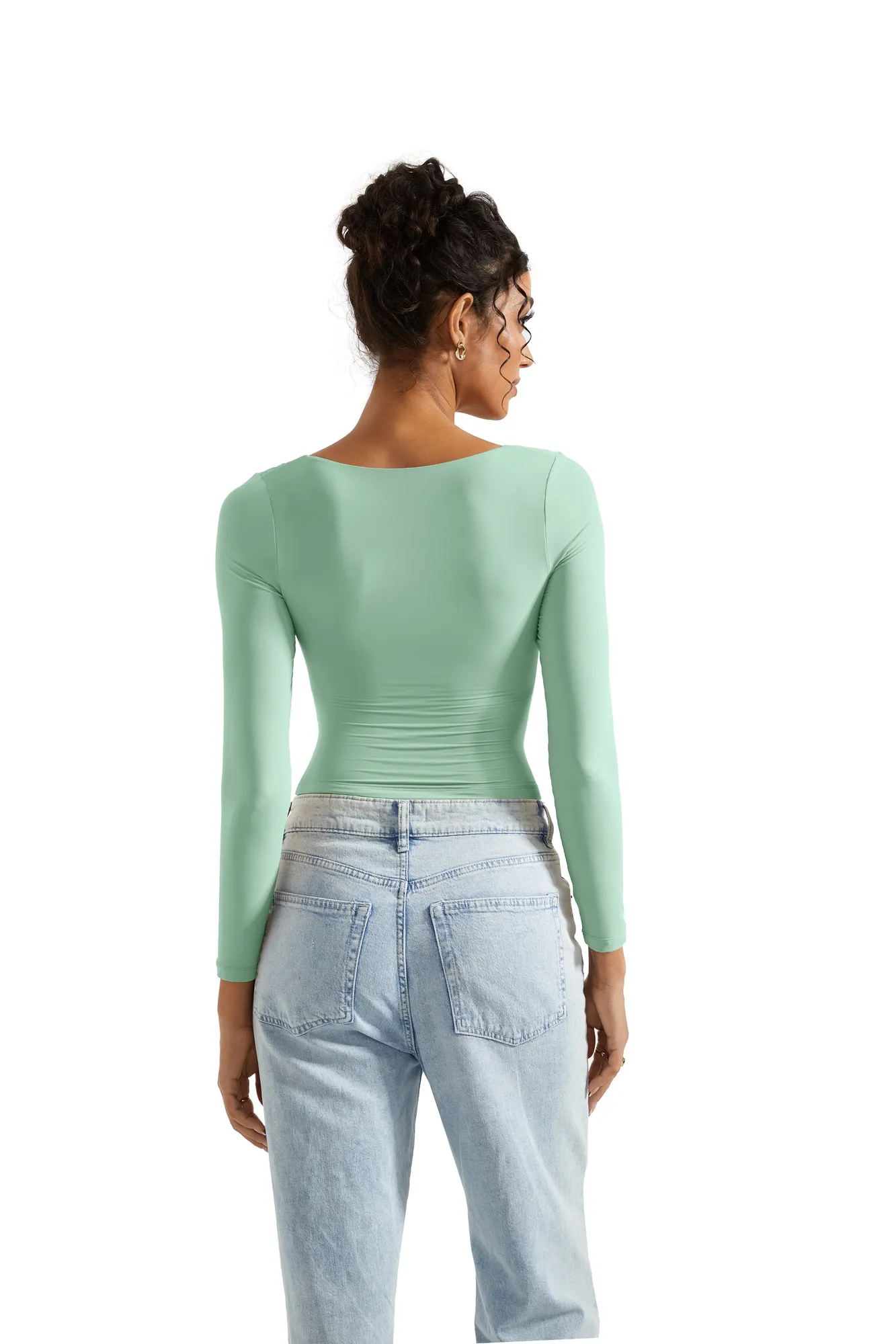 Buttery Soft Square Neck Shirt - Long Sleeve - Image 12
