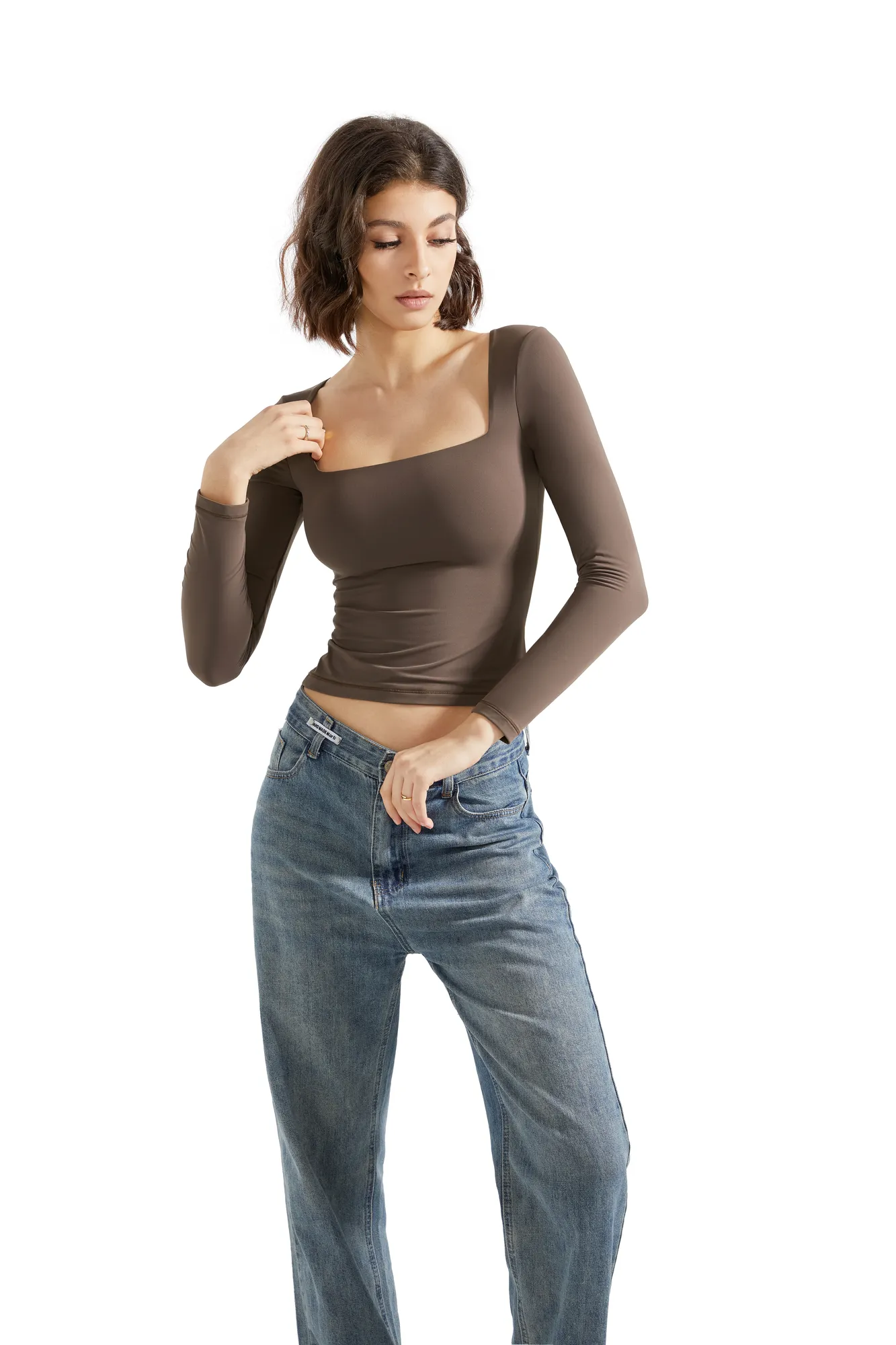 Buttery Soft Square Neck Shirt - Long Sleeve - Image 21