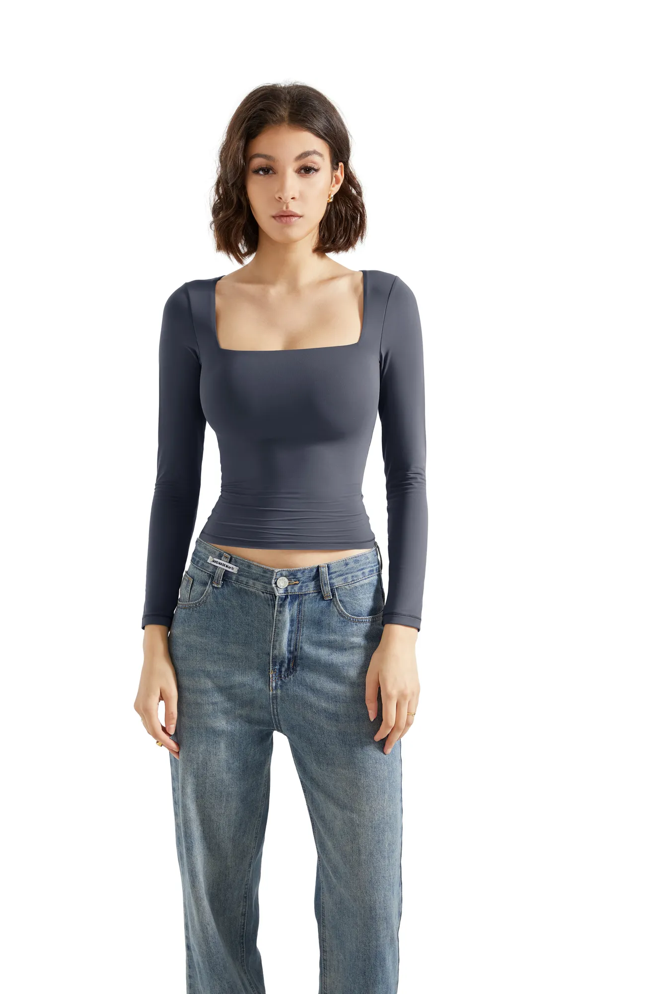 Buttery Soft Square Neck Shirt - Long Sleeve - Image 25