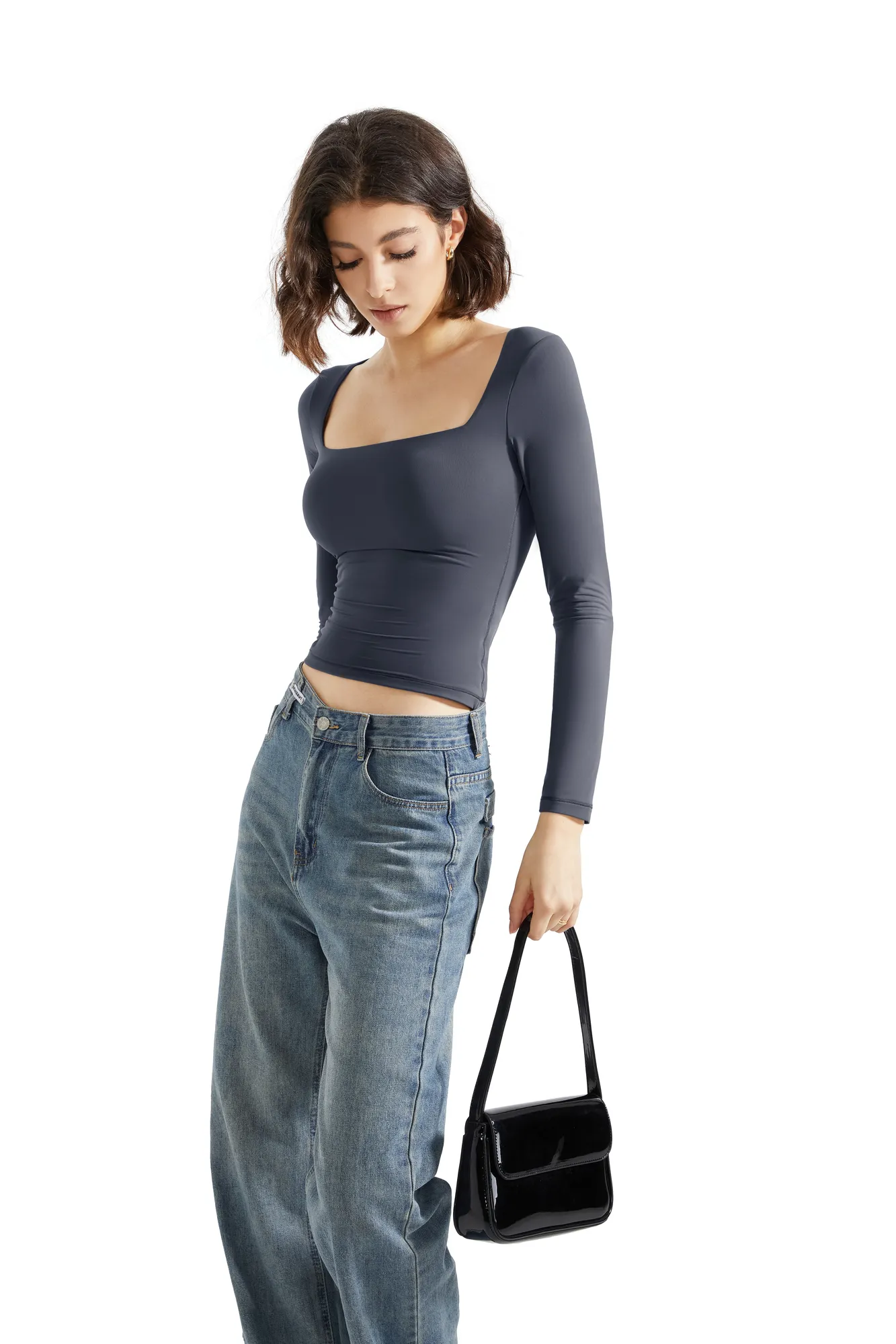 Buttery Soft Square Neck Shirt - Long Sleeve - Image 29