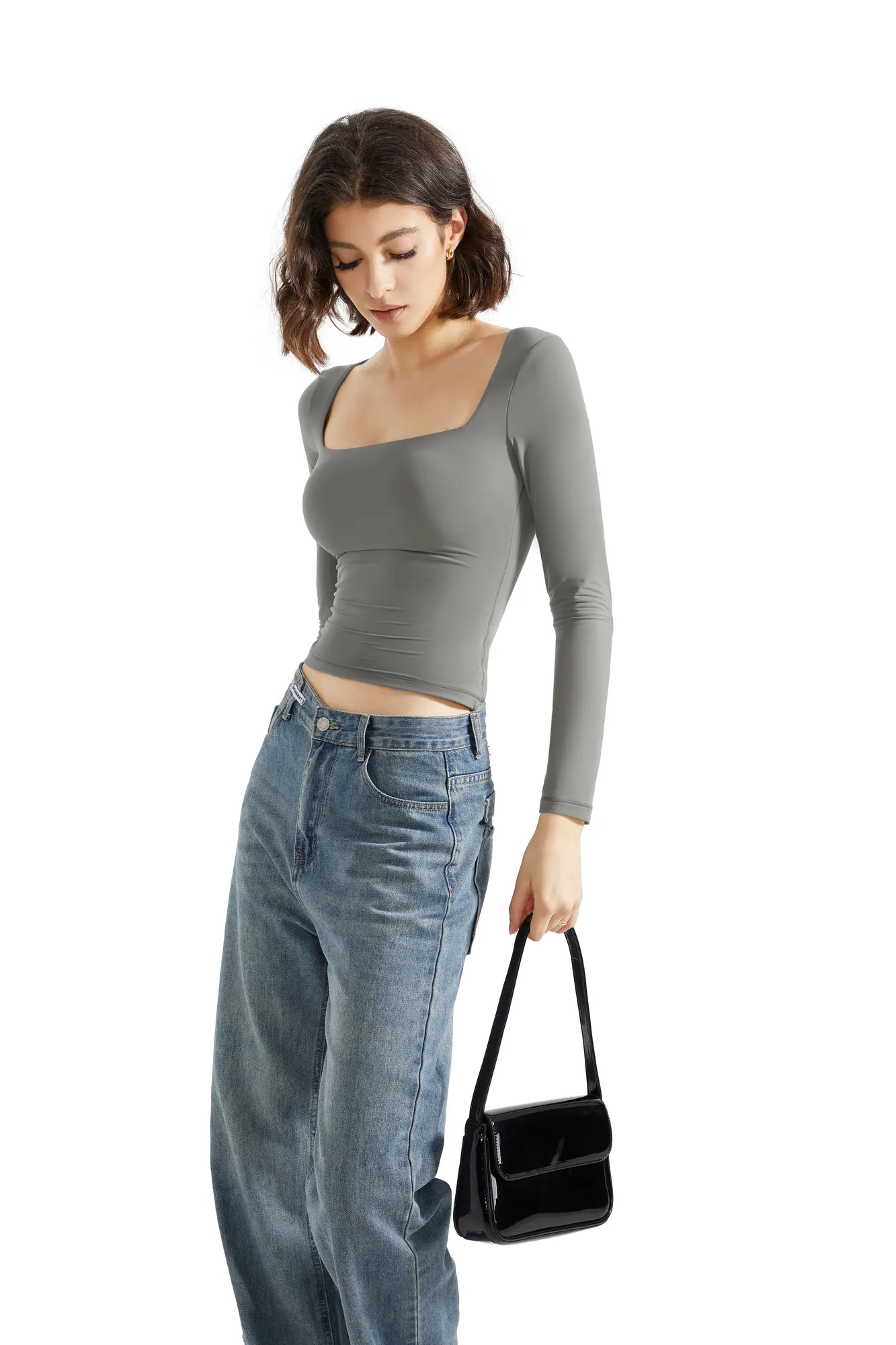 Buttery Soft Square Neck Shirt - Long Sleeve - Image 32