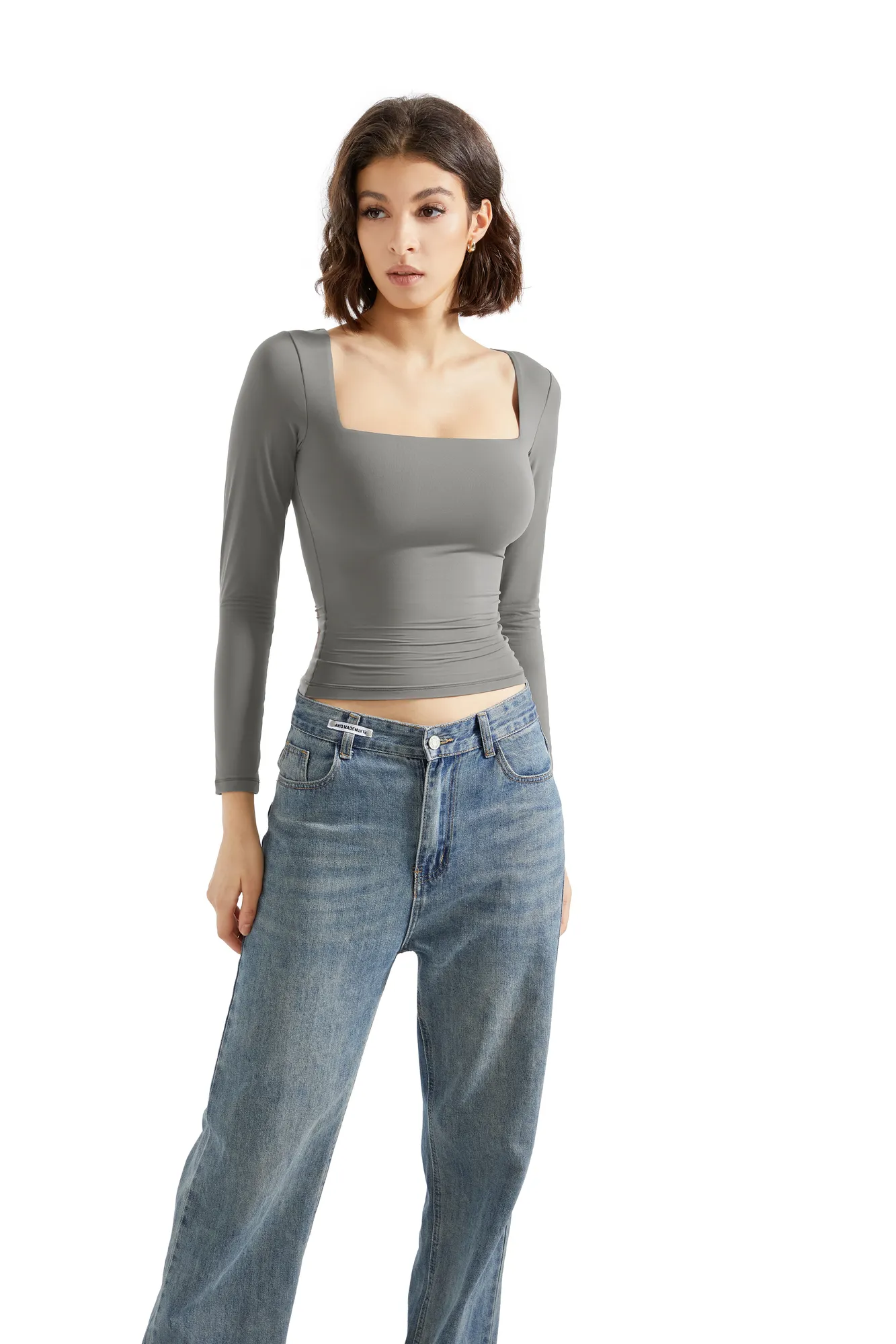 Buttery Soft Square Neck Shirt - Long Sleeve - Image 34