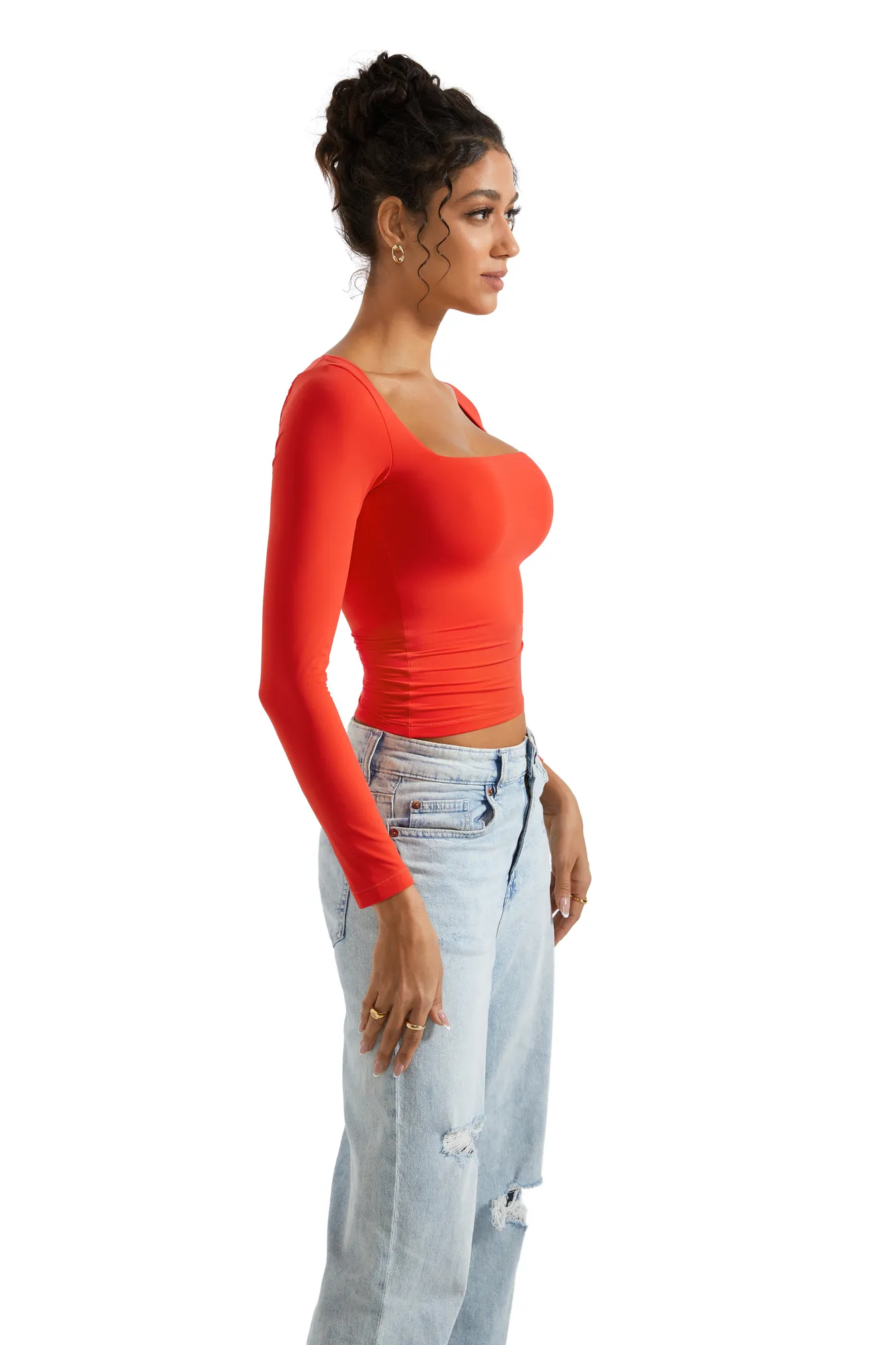 Buttery Soft Square Neck Shirt - Long Sleeve - Image 39