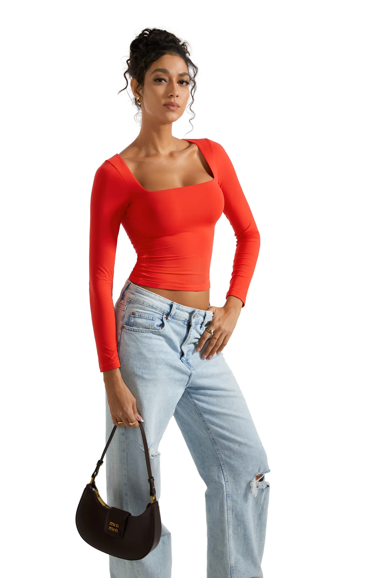 Buttery Soft Square Neck Shirt - Long Sleeve - Image 40