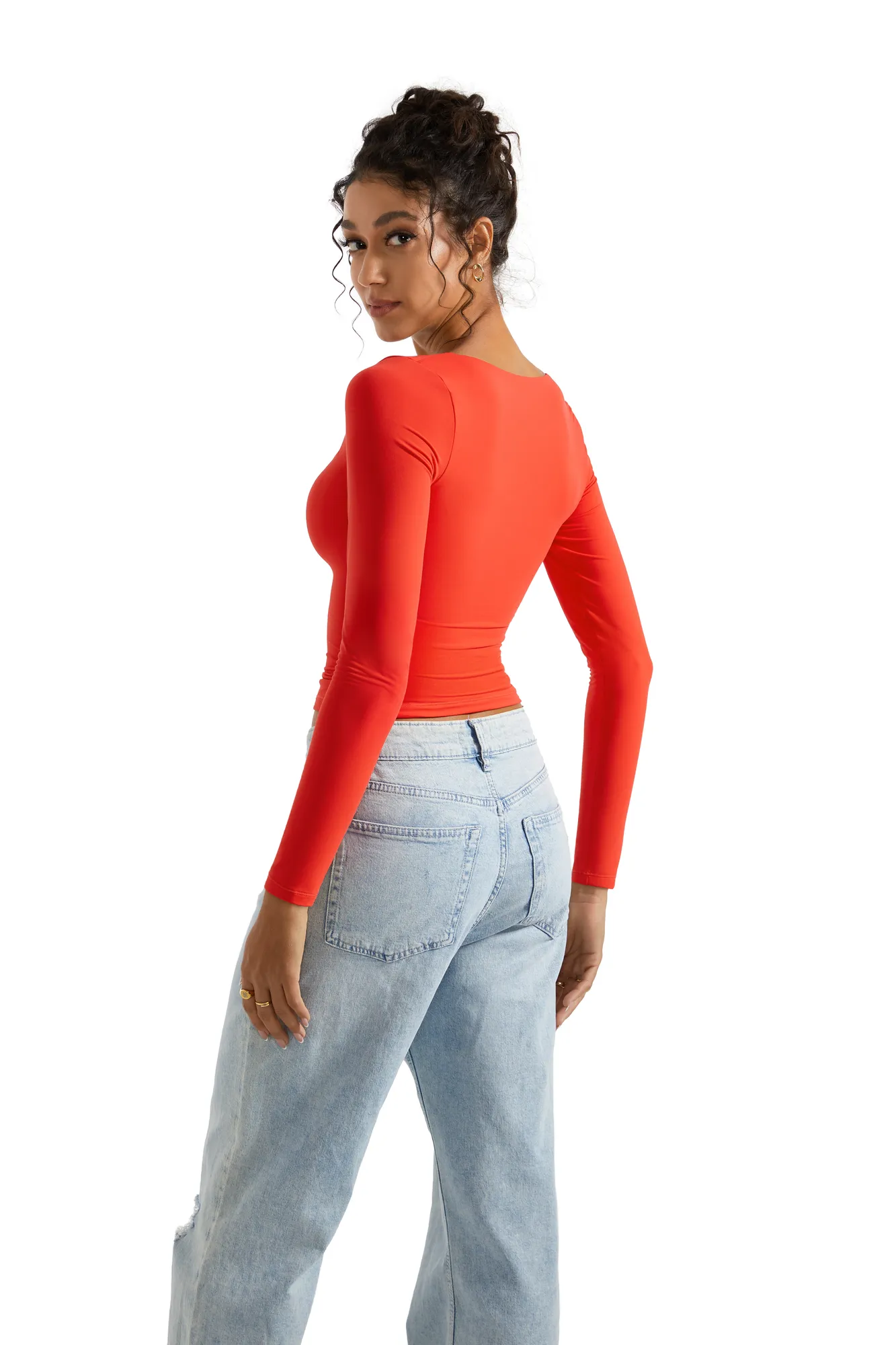 Buttery Soft Square Neck Shirt - Long Sleeve - Image 42