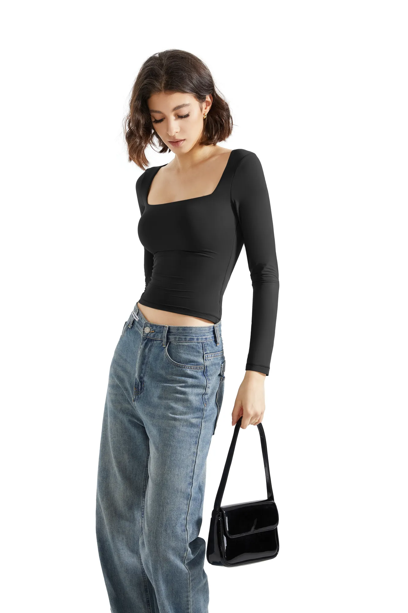 Buttery Soft Square Neck Shirt - Long Sleeve - Image 5