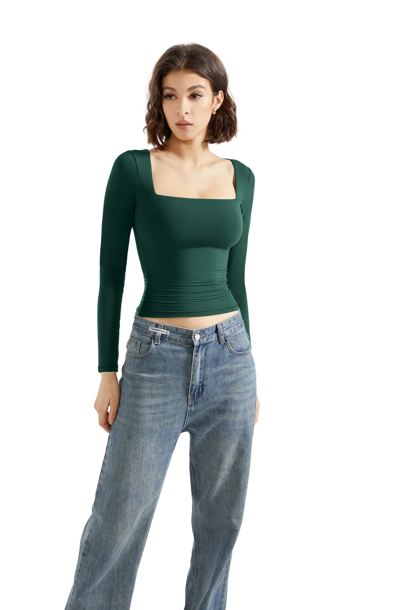 Buttery Soft Square Neck Shirt - Long Sleeve - Image 50
