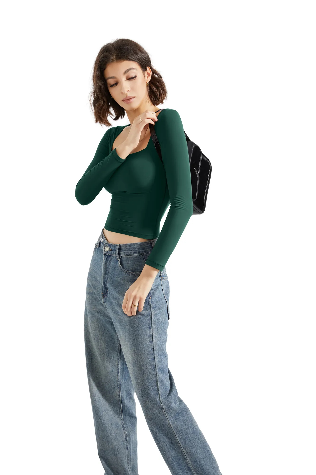 Buttery Soft Square Neck Shirt - Long Sleeve - Image 52