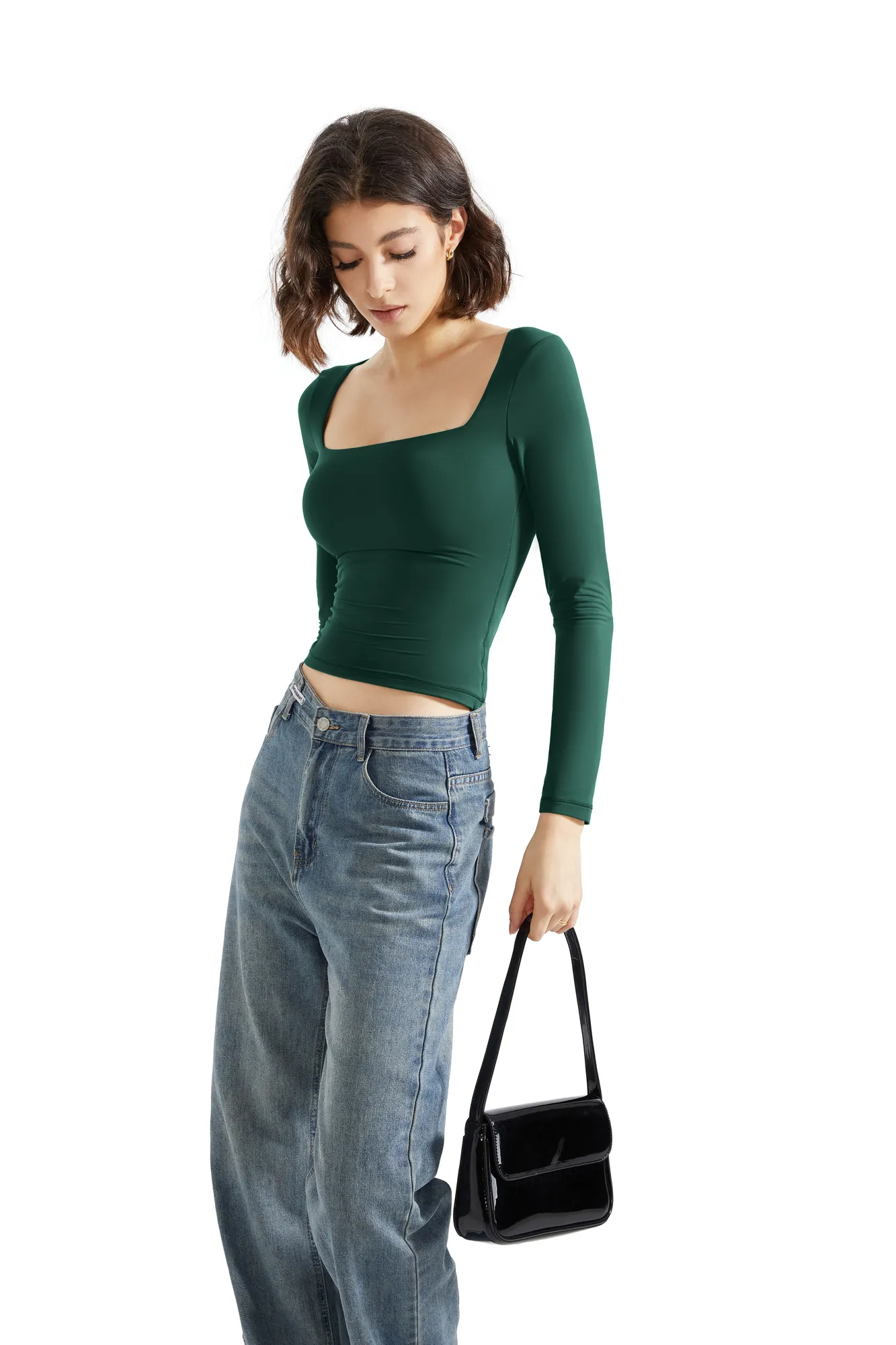 Buttery Soft Square Neck Shirt - Long Sleeve - Image 53