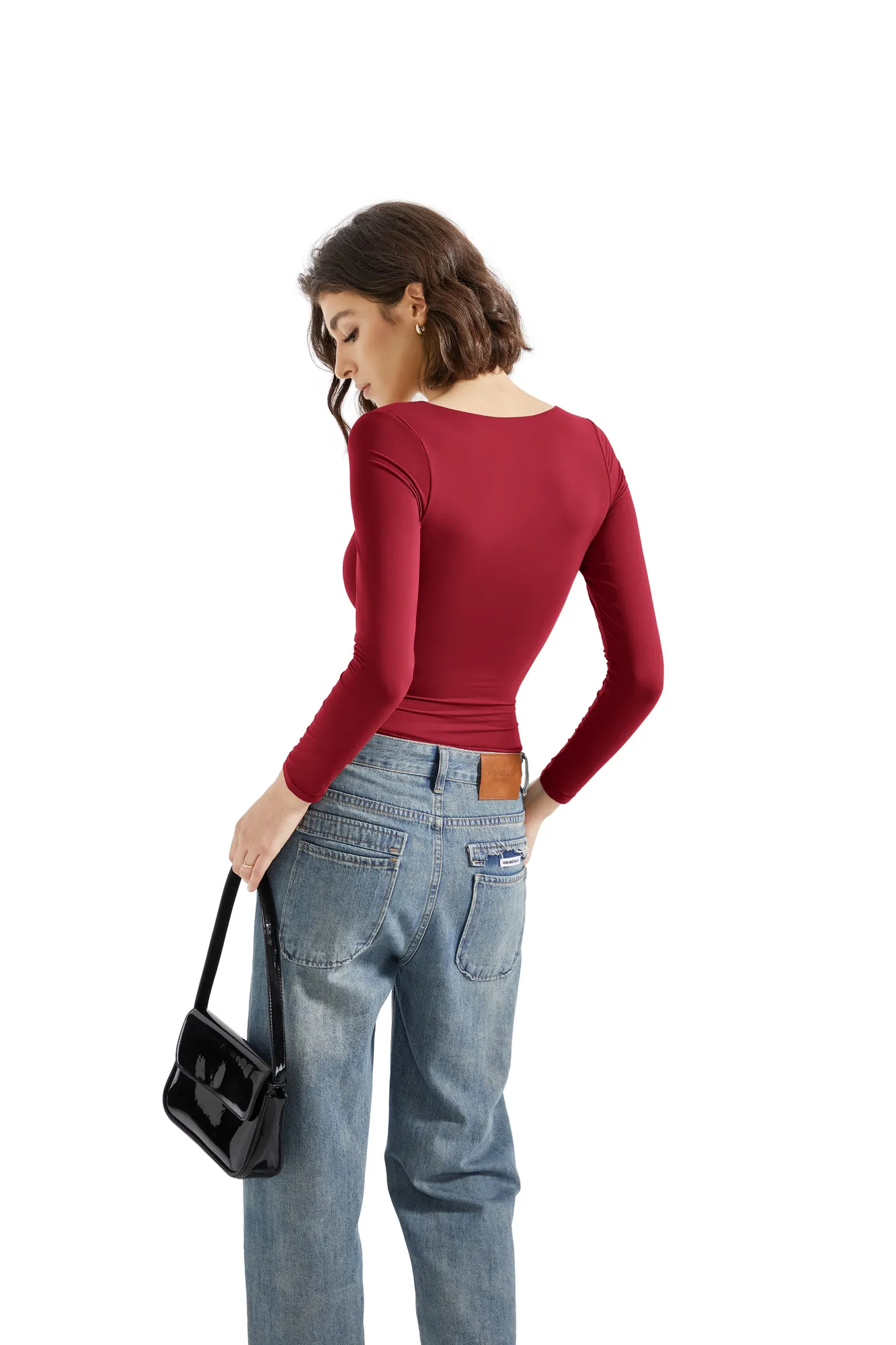 Buttery Soft Square Neck Shirt - Long Sleeve - Image 60