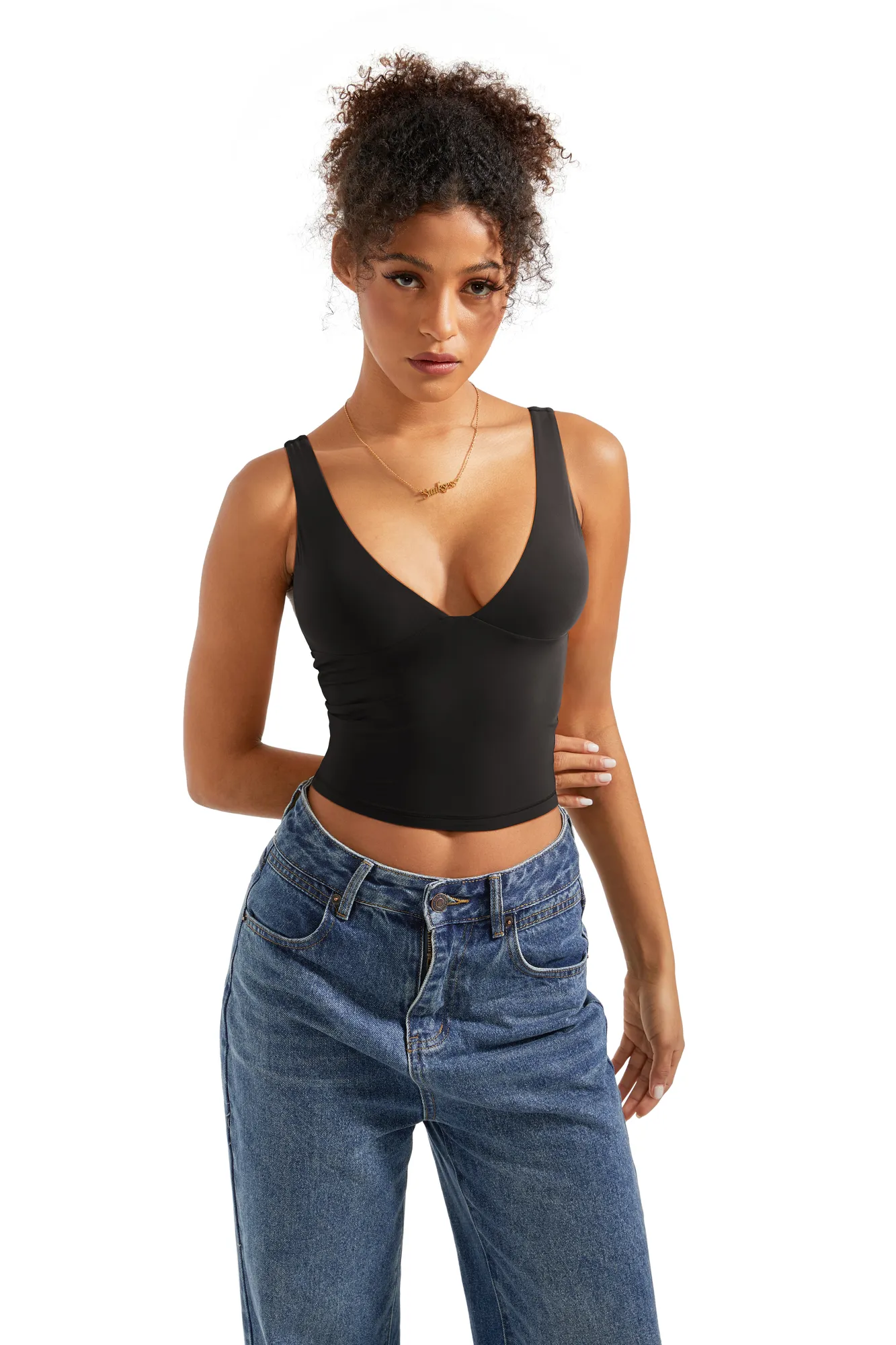 Buttery Soft V Neck Tank Top - Image 3