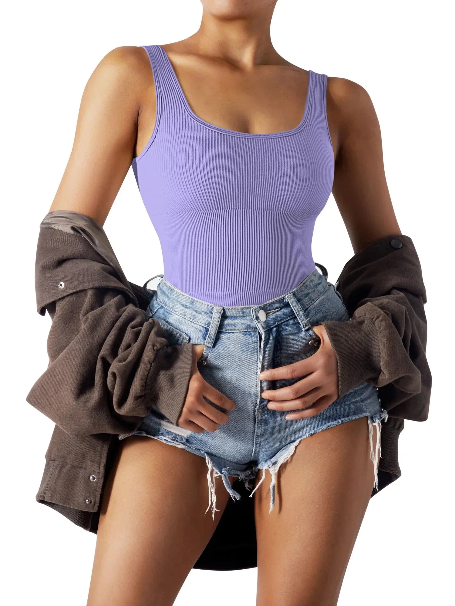Ribbed Bodysuits - Image 79