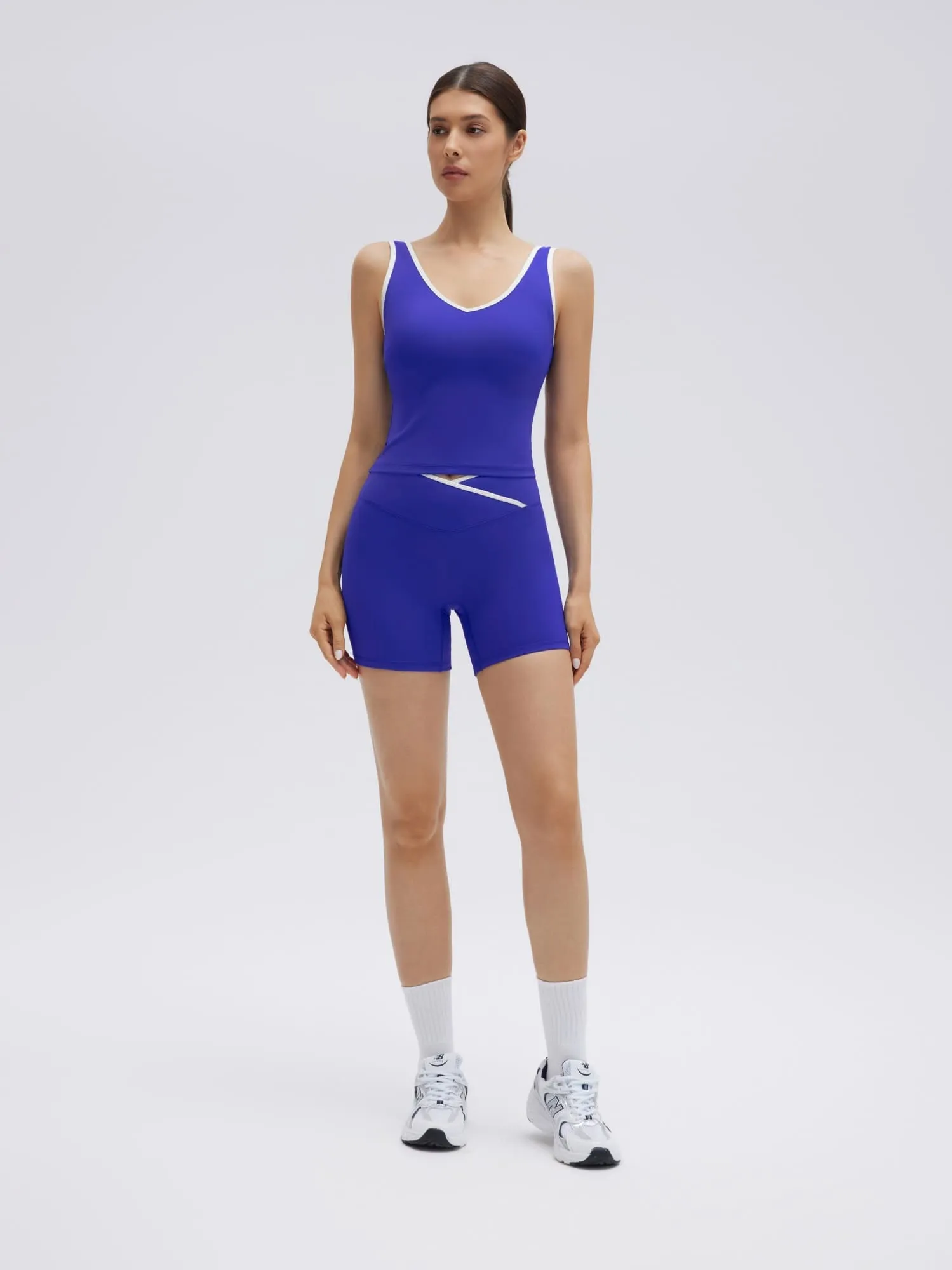 Built in Bra Yoga Tank Top 2 Piece Workout Sets - Image 19
