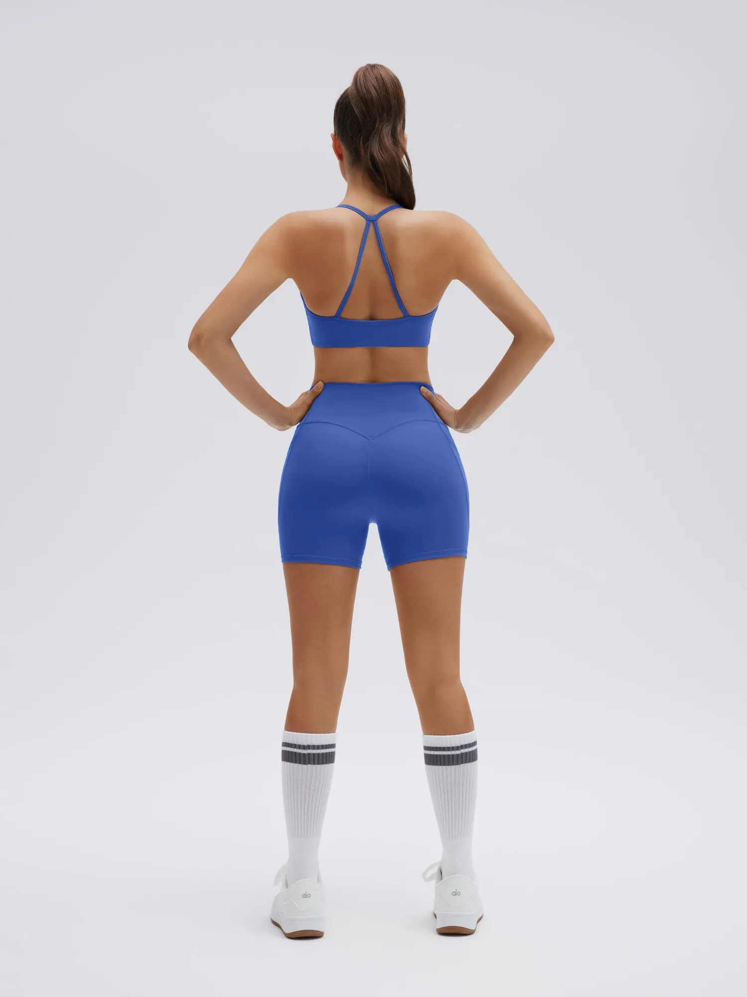 Halter Criss Cross Crop Tops 2 Piece Workout Sets - Image 19