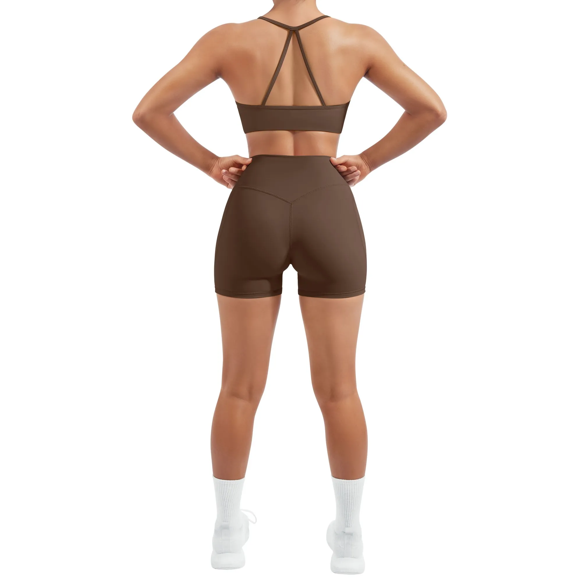 Halter Criss Cross Crop Tops 2 Piece Workout Sets - Image 32