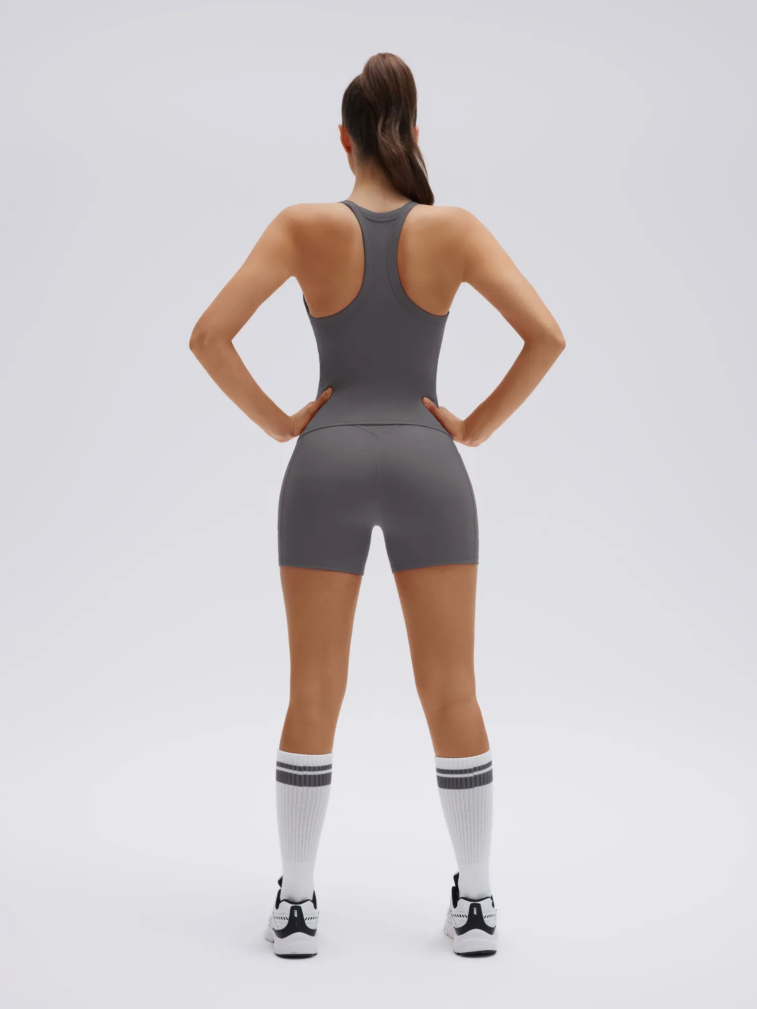 Padded Racerback Criss cross back top 2 Piece Workout Sets - Image 27