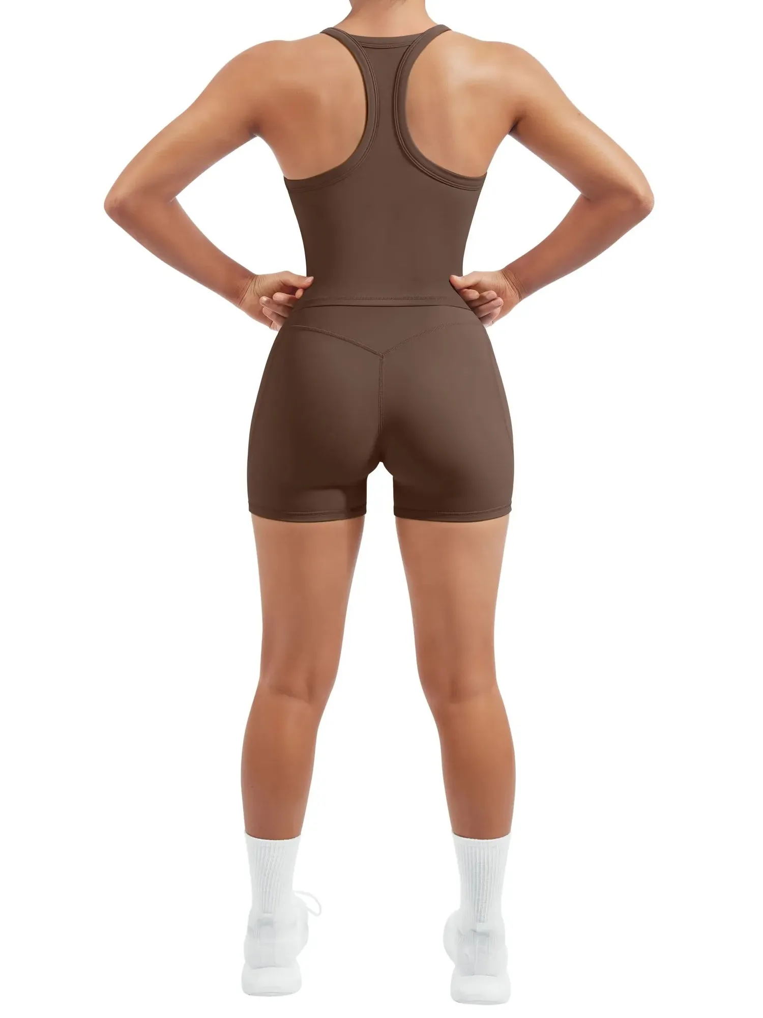 Padded Racerback Criss cross back top 2 Piece Workout Sets - Image 33