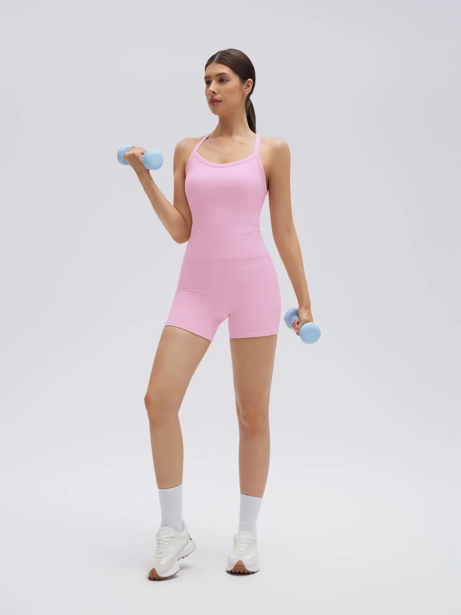 Padded Racerback Criss cross back top 2 Piece Workout Sets - Image 39