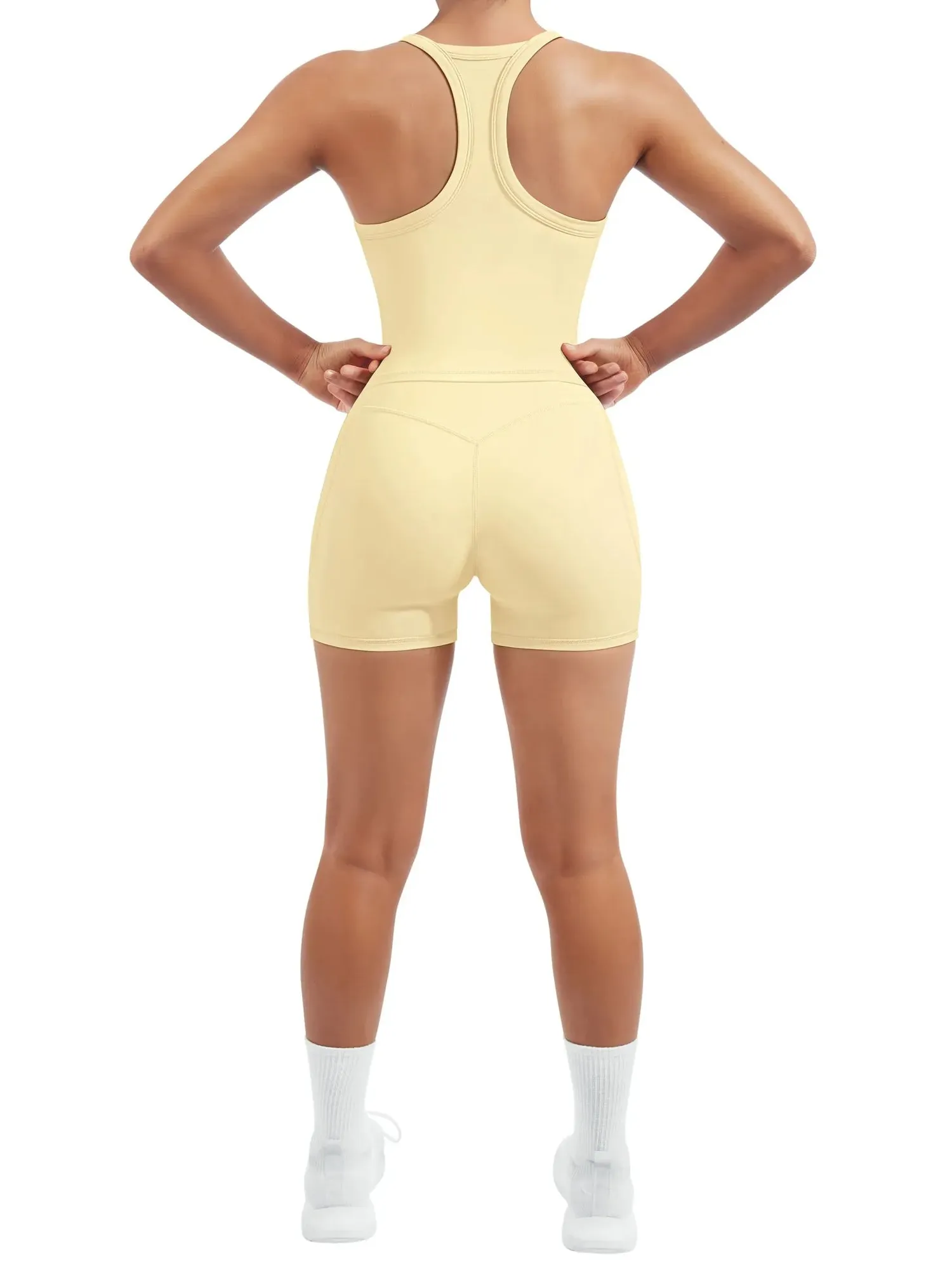 Padded Racerback Criss cross back top 2 Piece Workout Sets - Image 47