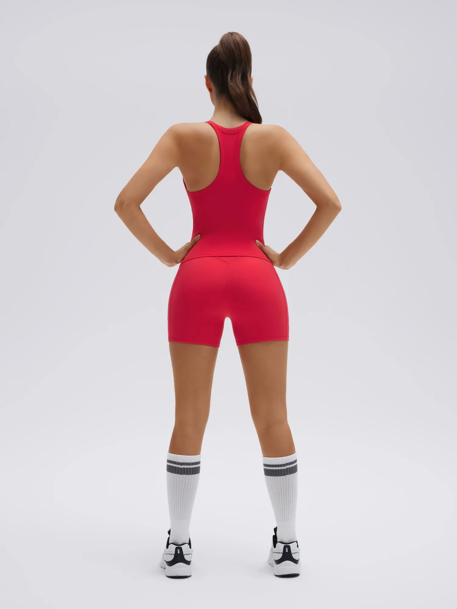 Padded Racerback Criss cross back top 2 Piece Workout Sets - Image 55