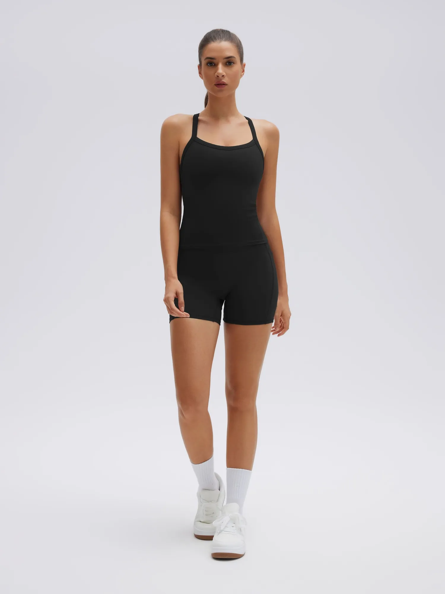 Padded Racerback Criss cross back top 2 Piece Workout Sets - Image 8