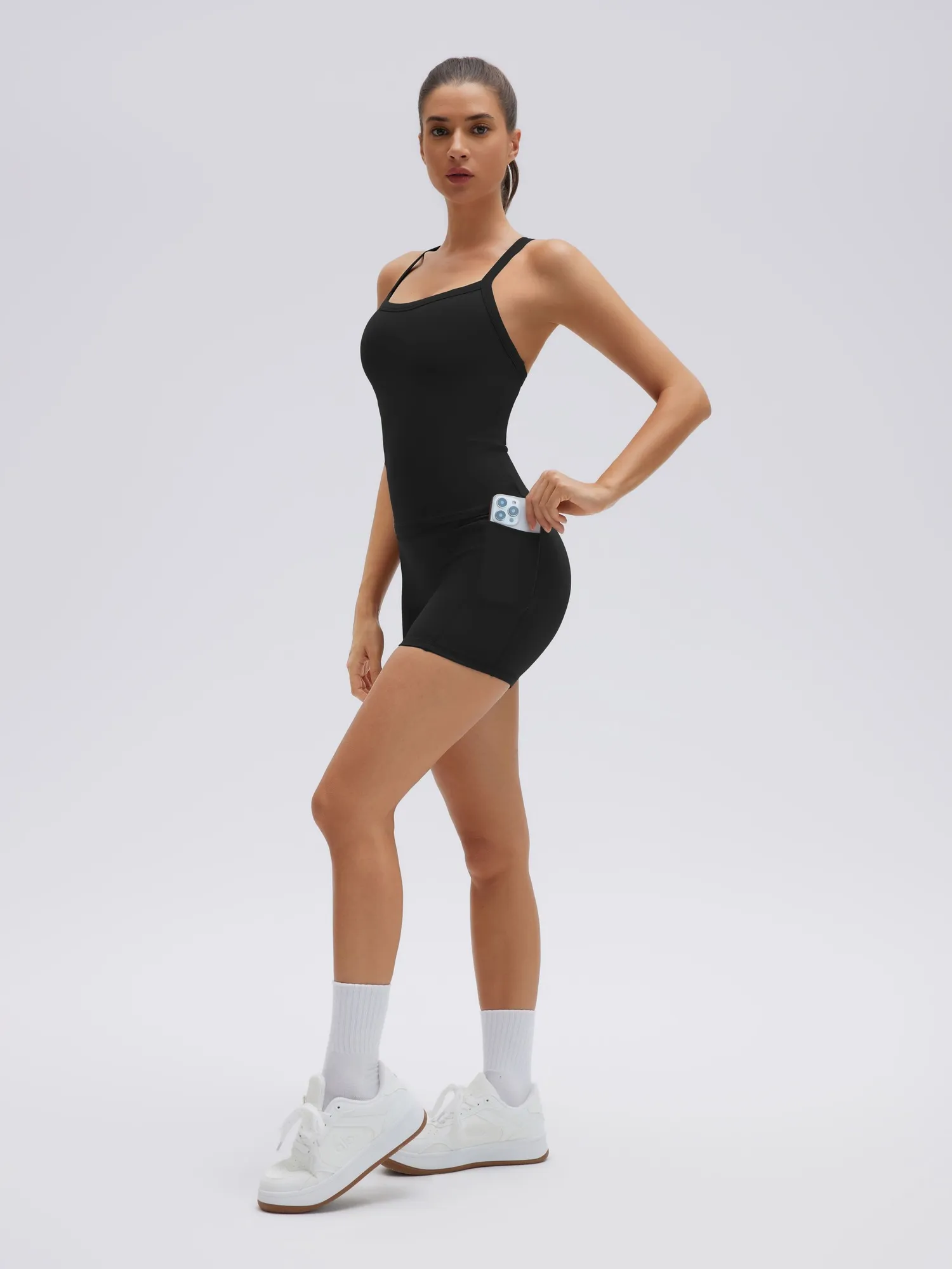 Padded Racerback Criss cross back top 2 Piece Workout Sets - Image 9