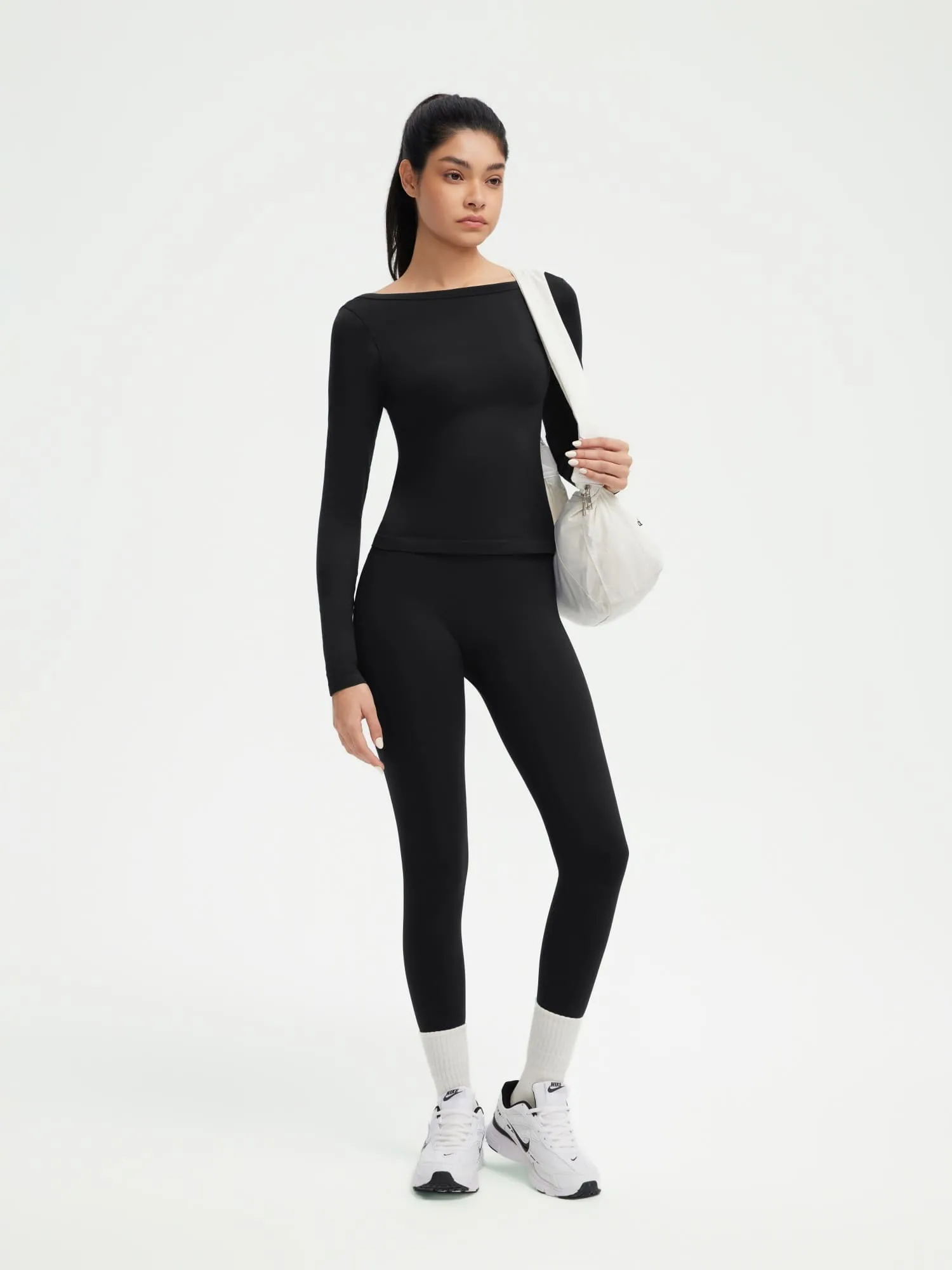 Scoop neck Seamless Leggings 2 Piece Workout Sets - Image 34