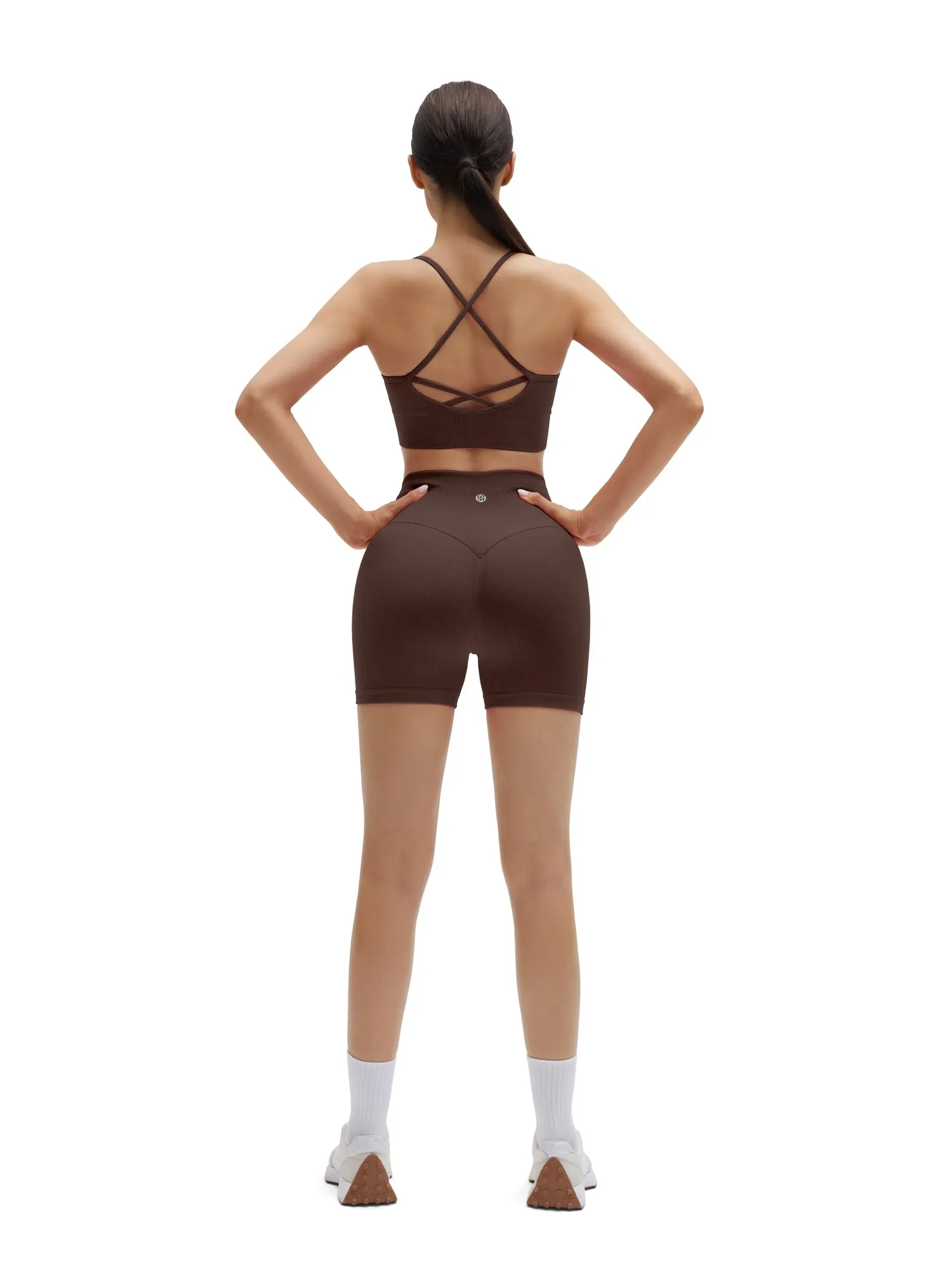 Criss Cross Sports Bra Seamless 2 Piece Workout Sets - Image 18