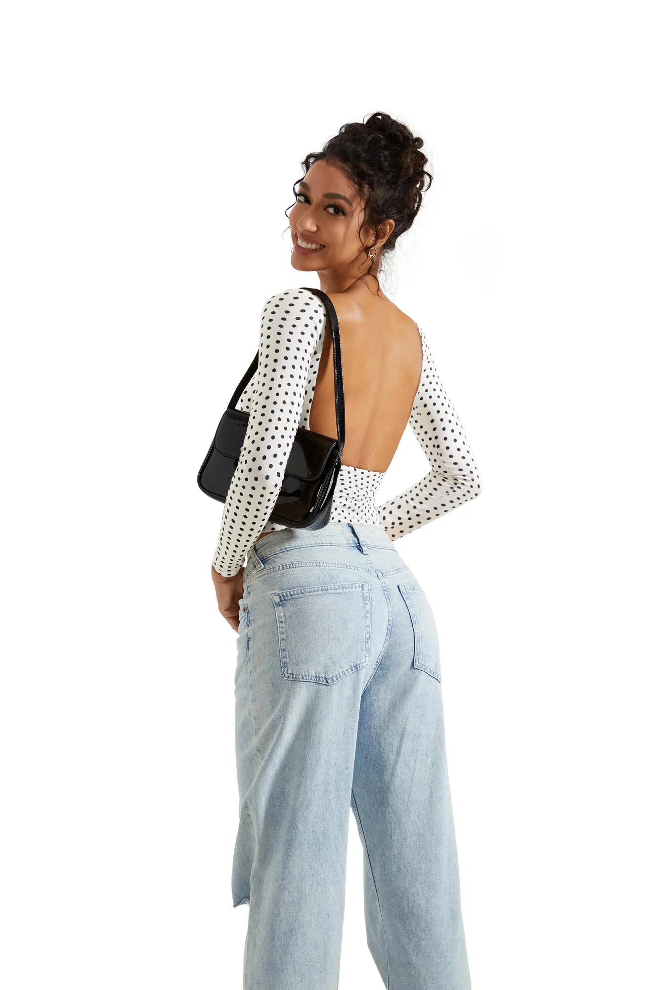 Buttery Soft Open Back Shirt - Long Sleeve - Image 102