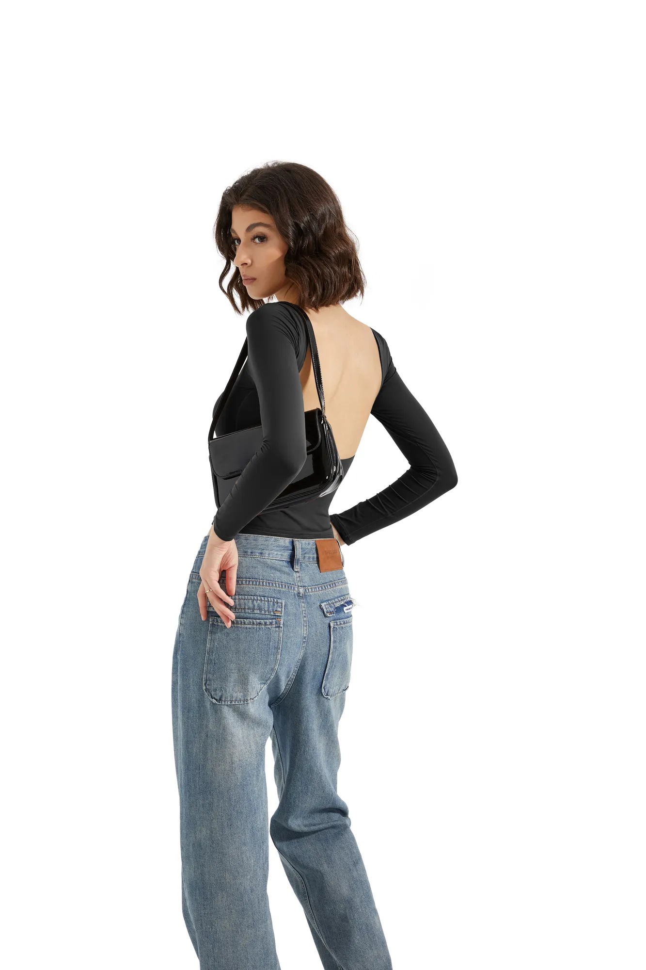 Buttery Soft Open Back Shirt - Long Sleeve - Image 13
