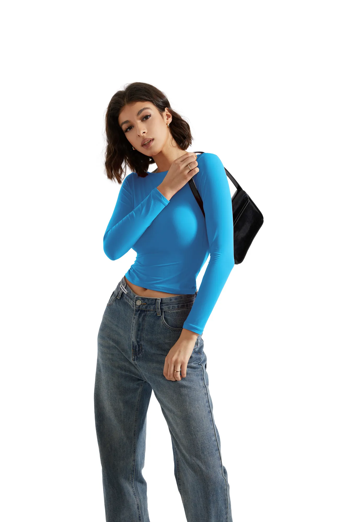 Buttery Soft Open Back Shirt - Long Sleeve - Image 35