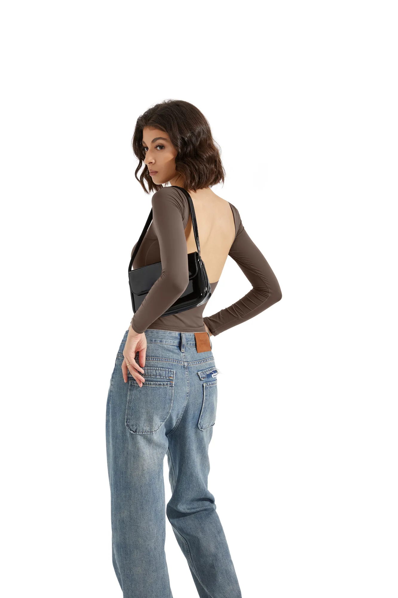 Buttery Soft Open Back Shirt - Long Sleeve - Image 44