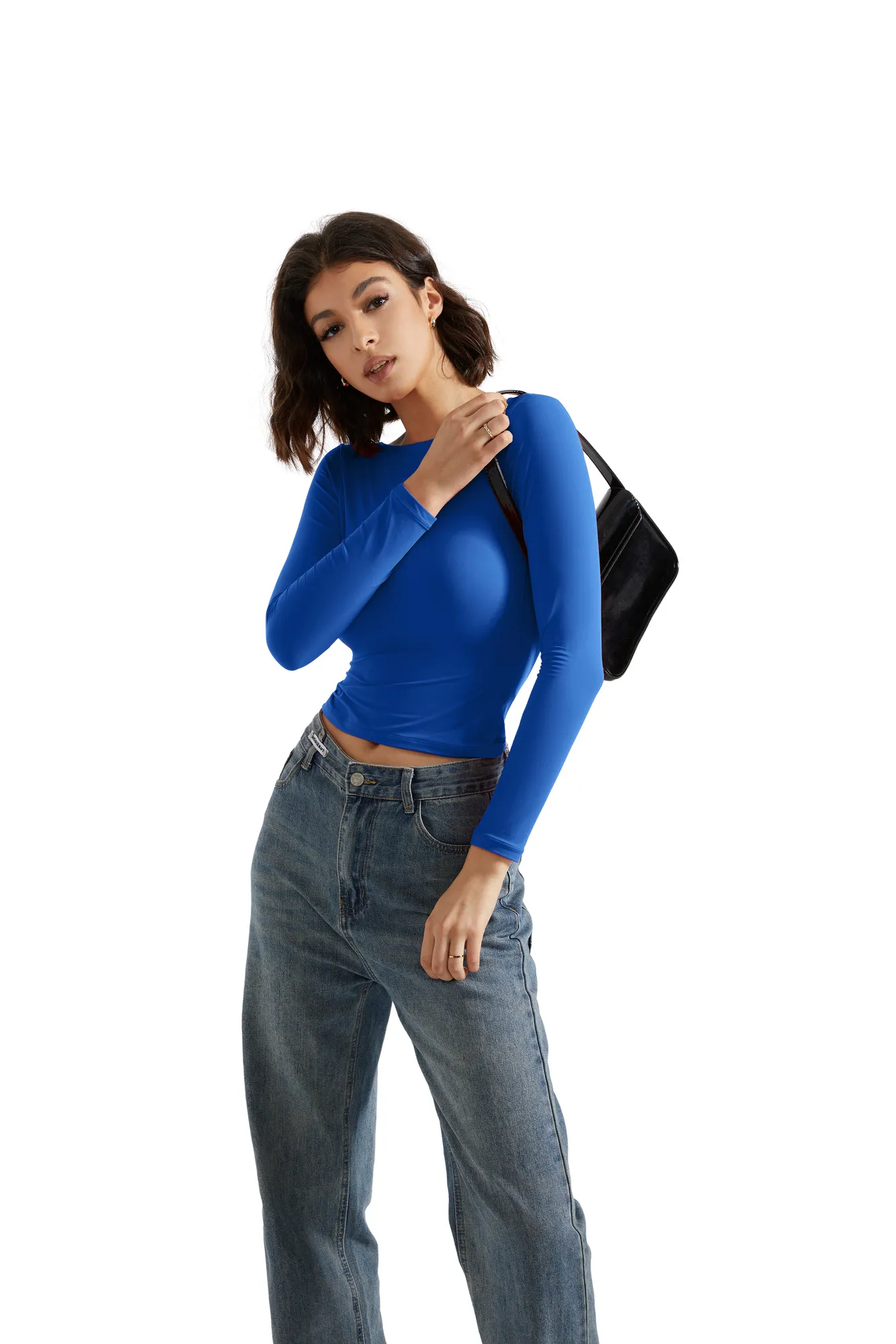 Buttery Soft Open Back Shirt - Long Sleeve - Image 53