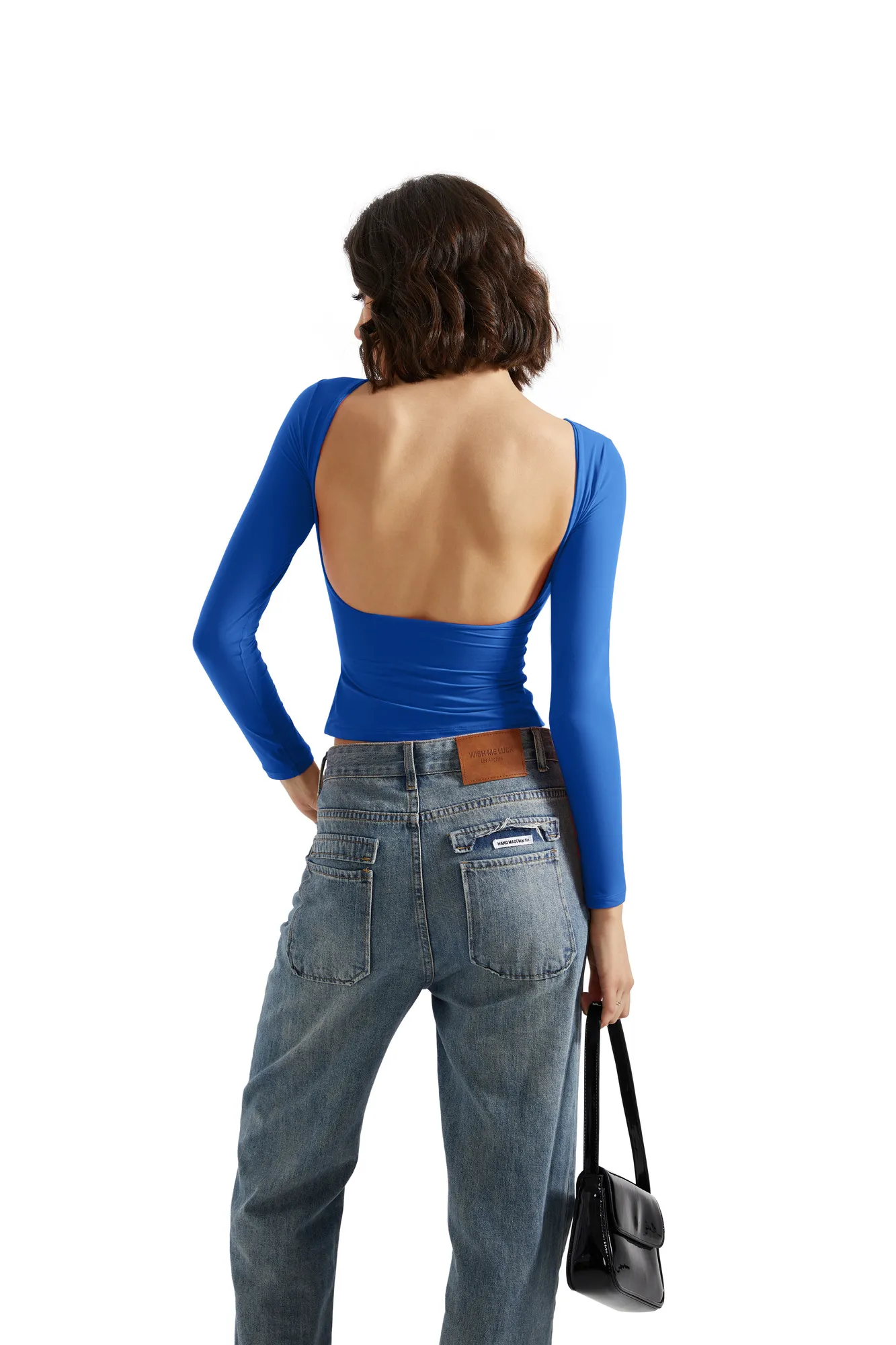 Buttery Soft Open Back Shirt - Long Sleeve - Image 56
