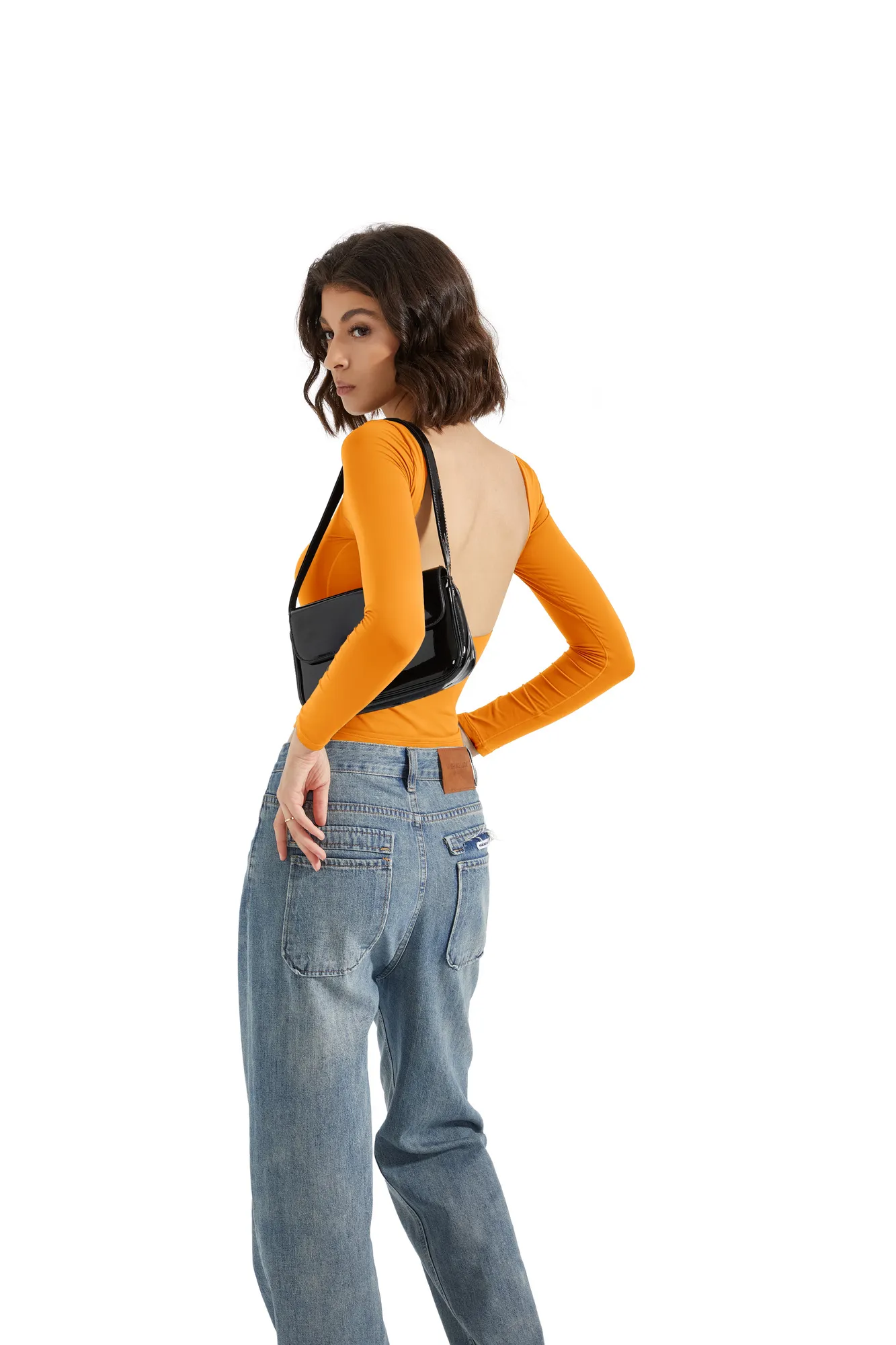 Buttery Soft Open Back Shirt - Long Sleeve - Image 85